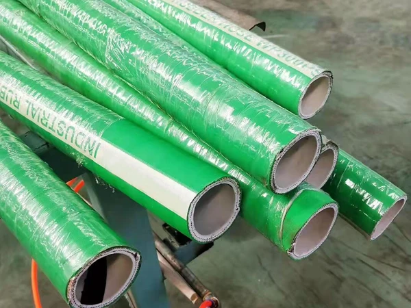 7 acid and alkali resistant rubber hoses with white labels on the shelf