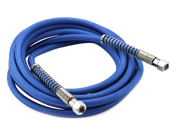 A blue steam silicone hose