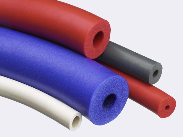 Silicone sponge foam tubes in different colors
