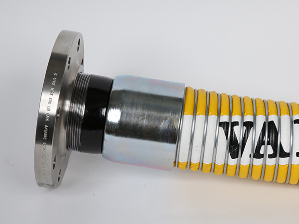 Composite hose with flange fitting