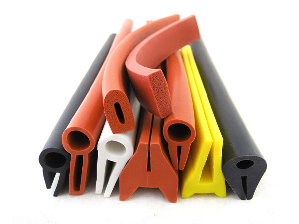 Red, yellow, gray, and white silicone edging strips.