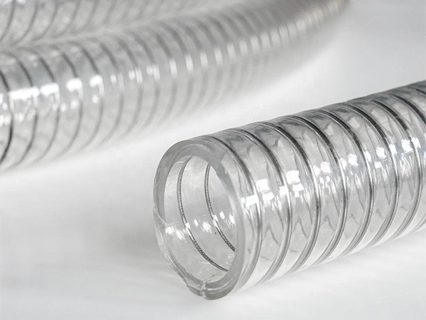 Details of a silicone spiral steel wire hose