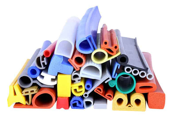 Silicone strips of various colors and shapes.